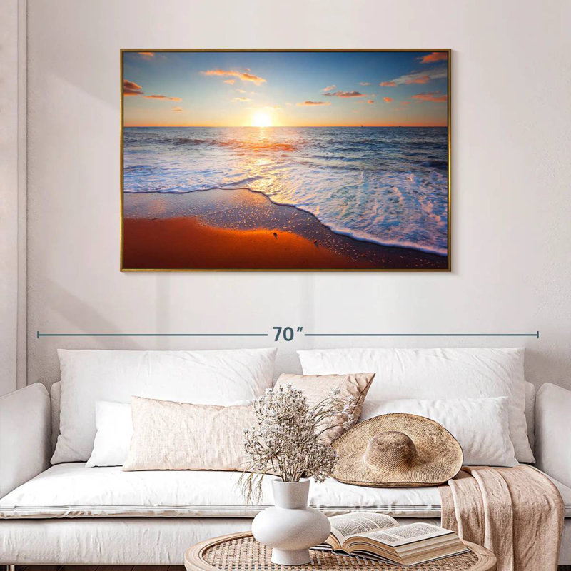 Siesta Maulik, 46 po x 31 po, Cadre flottant doré