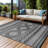 Rectangle Aldo Machine Made Polypropylene Area Rug in Black/White-1682518260
