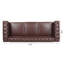 Fauteuil club Chesterfield en similicuir capitonné avec garniture cloutée-132801620-132801621