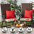 Sunbrella Outdoor Dining Chair Seat Pad-1887435624