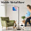 Lampe sur pied à arc avec abat-jour réglable Encre alcoolisée translucide, lampe sur pied en marbre multicolore à 3 couleurs, intensité variable, grand lampadaire avec interrupteur au pied pour la chambre à coucher