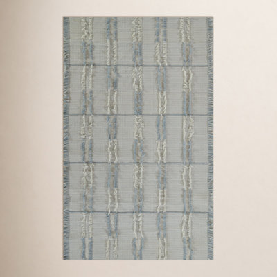 Cecilia Blue Ivory Hand-Woven Outdoor Rug