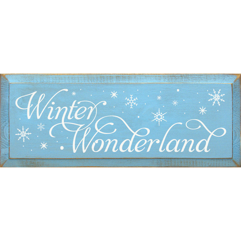 "winter wonderland" , art textuel sur bois