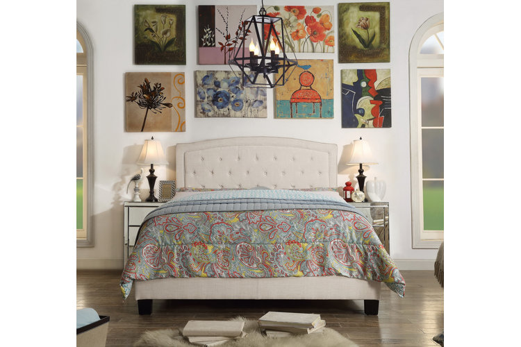 Milo Tufted Upholstered Low Profile Standard Bed