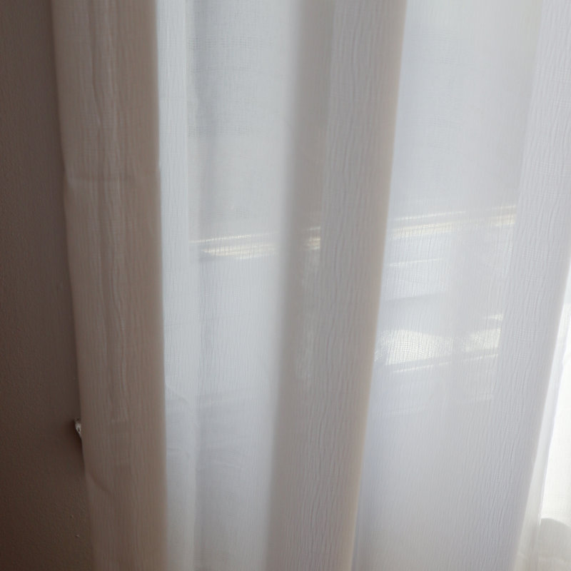 Rideau en polyester, Blanc