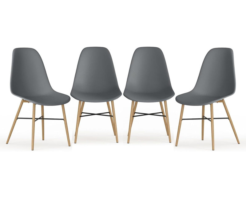 46cm H Side Chair, 4, Grey