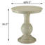 Table d'appoint blanc antique avec base piédestal