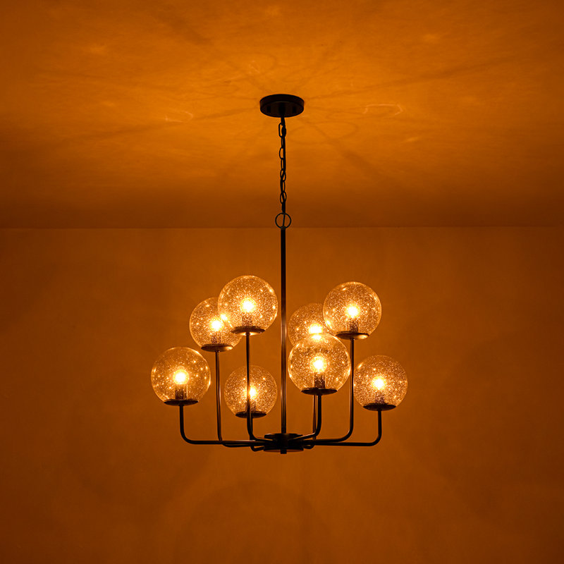 Lustre linéaire en coin 8 lumières Spoutnik