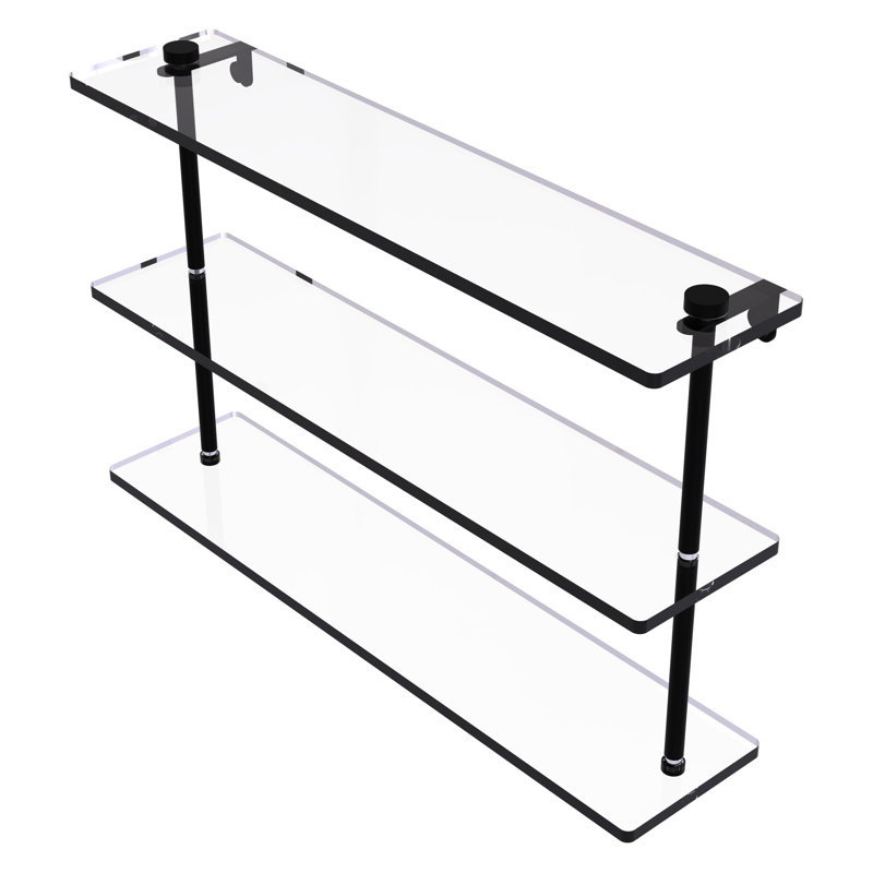 Gober 3 Piece Tiered Shelf, 22", Matte Black