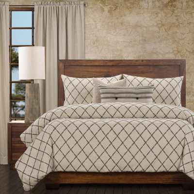 Lyric Smoke Polyester Geometric Shapes Duvet Cover & Insert