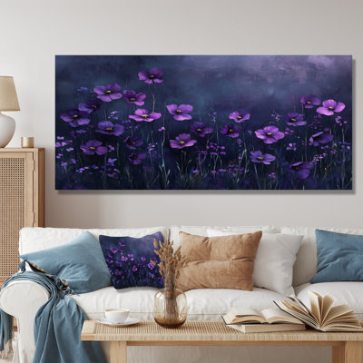Art mural en métal Wildflower Wild Midnight Bloom II - Wildflowers
