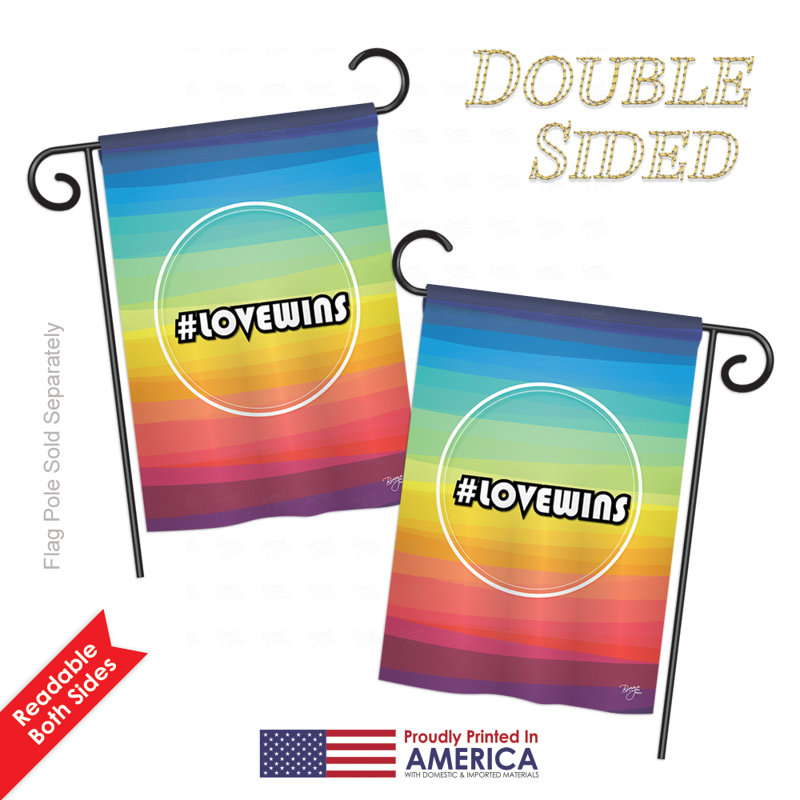 Drapeau de jardin en polyester 1,5 x 1.08 pi lovewins impressions