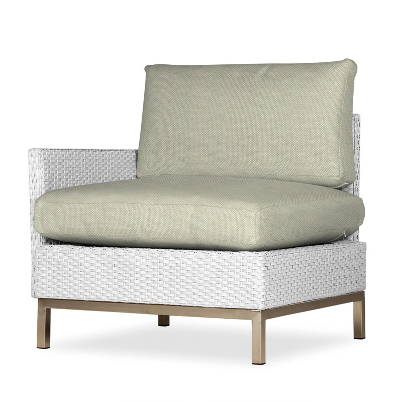 Elements Outdoor One Arm Lounge Chair, Cottage Pepper, White