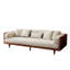 Canapé en tissu de lin en coton à compression à accoudoirs carrés de 82,68 po Grimpante, avec structure en panneau de fibres à densité moyenne-505641518-475295956