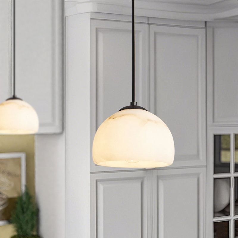 Luminaire suspendu naturel en albâtre naturel