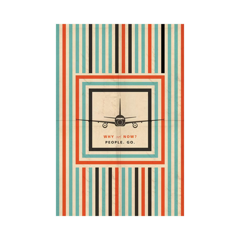 Why Not Now? Travel Poster by 08 Left - Wrapped Canvas Print, 20.32 cm H x 30.48 cm W