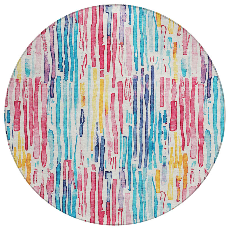 Tapis extérieur lavable à rayures 8 po