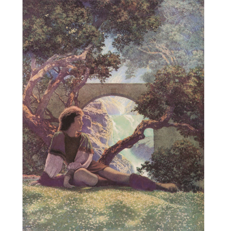Toile tendue The Knave par Maxfield Parrish, H 18 po x l 13 po