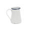 Vase en métal 6 "blanc et bleu