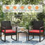3-Piece Wicker Rocking Chair Set, Patio Rockers with Cushions Garden-601073642