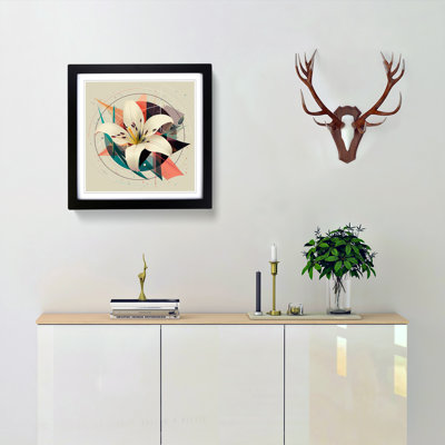 Lily Flower Bauhaus No.3 - Framed Print