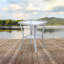 Table d'appoint en osier et verre Bonia-972469936
