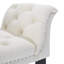 Banc de repose-pieds capitonné avec accoudoirs, tabouret de repose-pieds rectangulaire en tissu de velours beige pour l'entrée, la salle à manger, le salon, la chambre à coucher et le lit double