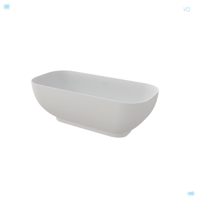 65" Solid Surface Soaking Bathtub