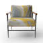 Fauteuil d'appoint rembourré gris et jaune gris Symphony-1425655767