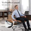 Fauteuil de direction en cuir véritable, fauteuil de bureau pivotant ergonomique à dossier moyen, fauteuil de bureau à haut dossier avec base en alliage d'aluminium poli, hauteur réglable-358631647