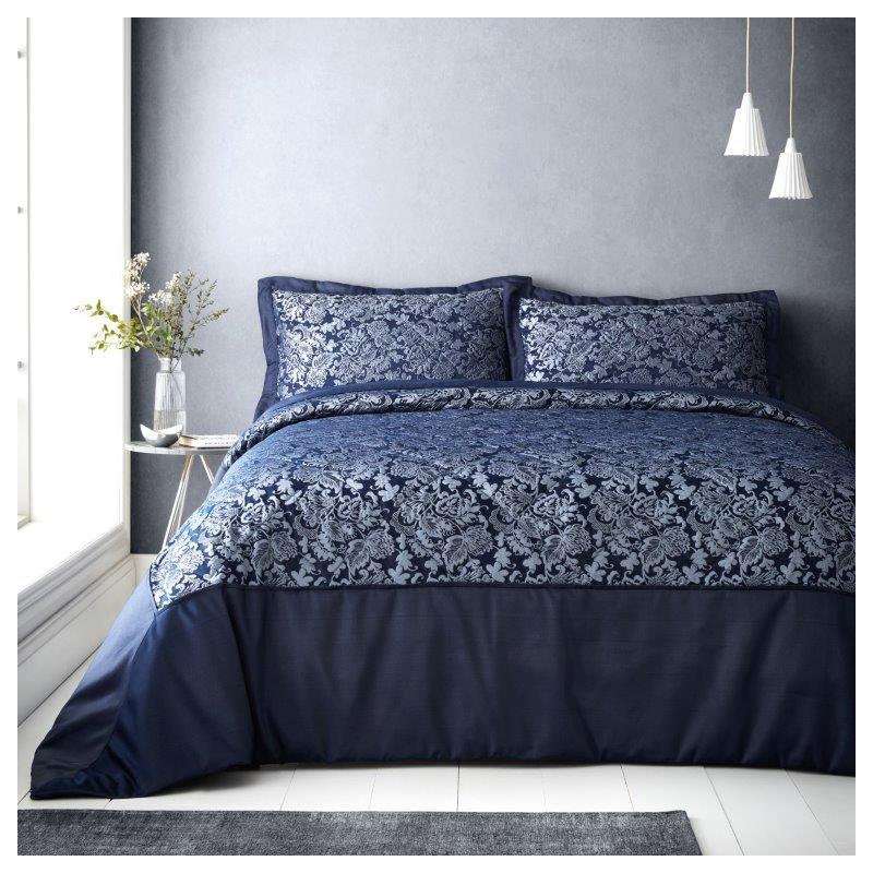 Sandringham Bedspread Set With Pillowshams Bedding 254x254cm, Blue