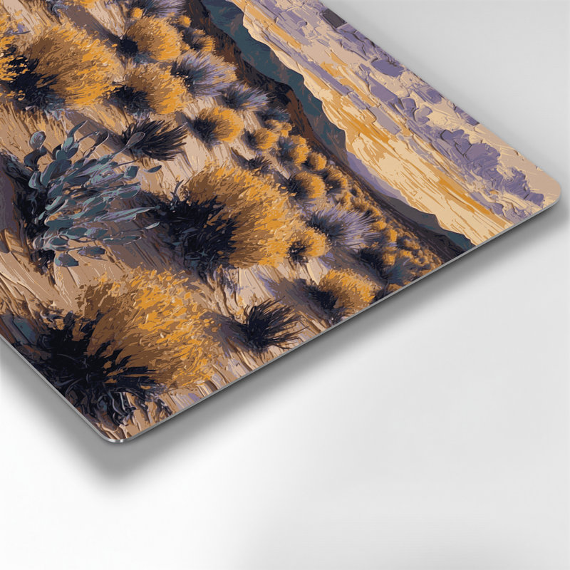 Art mural brun en métal Southwestern Plants 153, H 132 po x l 168 po x P 0,05 po