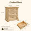 Table de chevet 24 po avec station de charge avec rangement à 3 tiroirs, table d'appoint en bois et table de bout 24 po-935766707