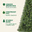 Arbre de Noël artificiel avec 582 pointes, branches en PVC, arbre des Fêtes avec support en plastique