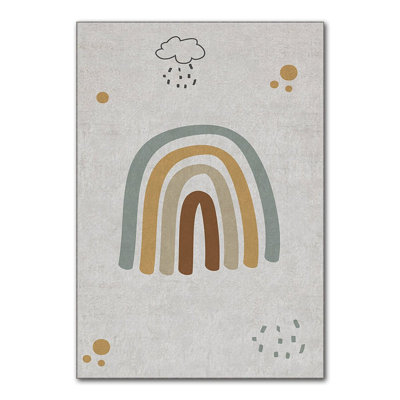 Tapis luxueux en polyester, 5,2 x 7,5 pi | Éponge stratifiée anti-dérapante 740 g / m² pour plus de durabilité | Antibactérien, facile à nettoyer, lavable à la machine à 86 ° F, superbe impression numérique sur tissu de velours