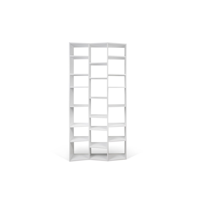 Susitna 224 cm H x 110 cm W Geometric Bookcase, Pure White
