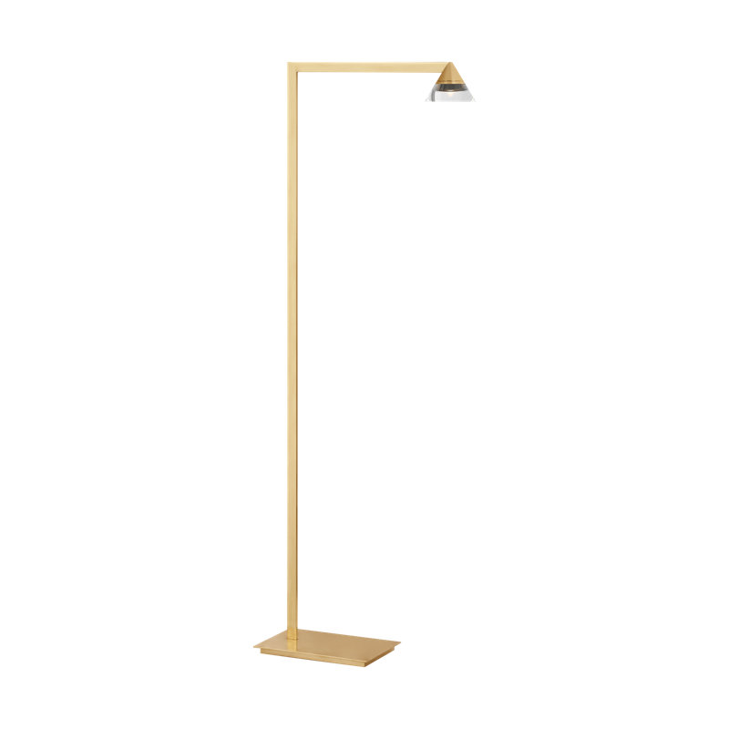 Midrand Floor Lamp, Hand-Rubbed Antique Brass