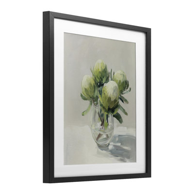 «Glass & Bloom Still Life», reproduction sous verre encadrée, design par Svetlana Aleynikova
