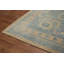 Tapis bleu à motif végétal Ziegler 8x8