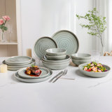 16 Piece Stoneware Dinnerware Set - Service For 4