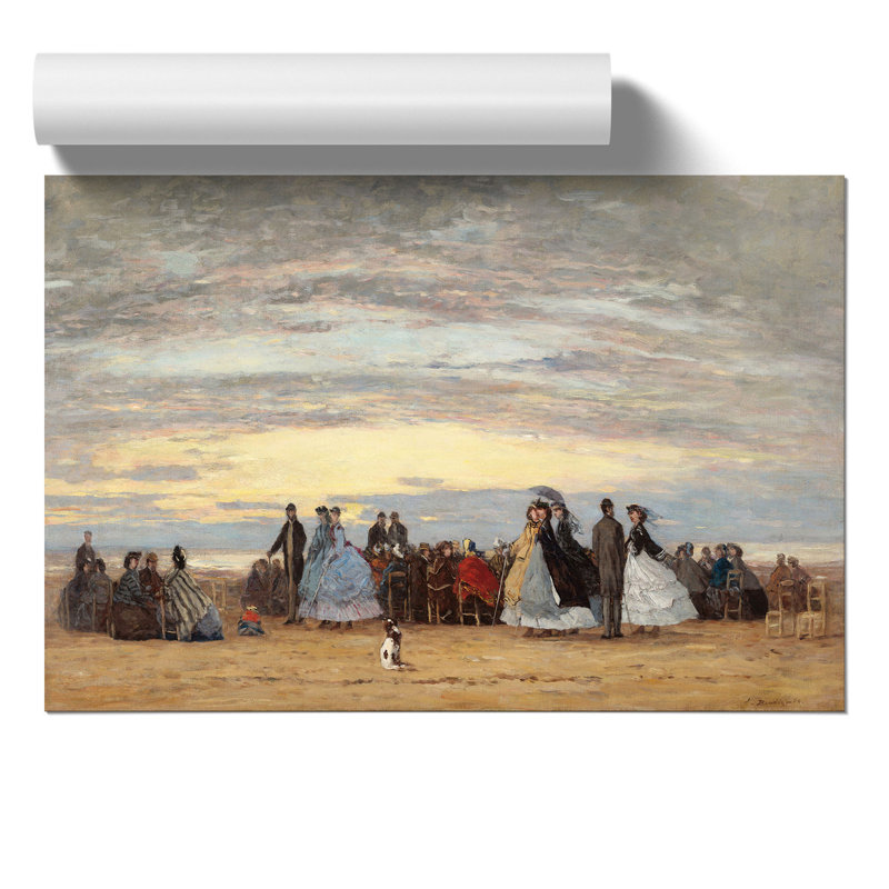 The Beach At Villerville - No Frame Print, 21cm H x 30cm W x 0.1cm D