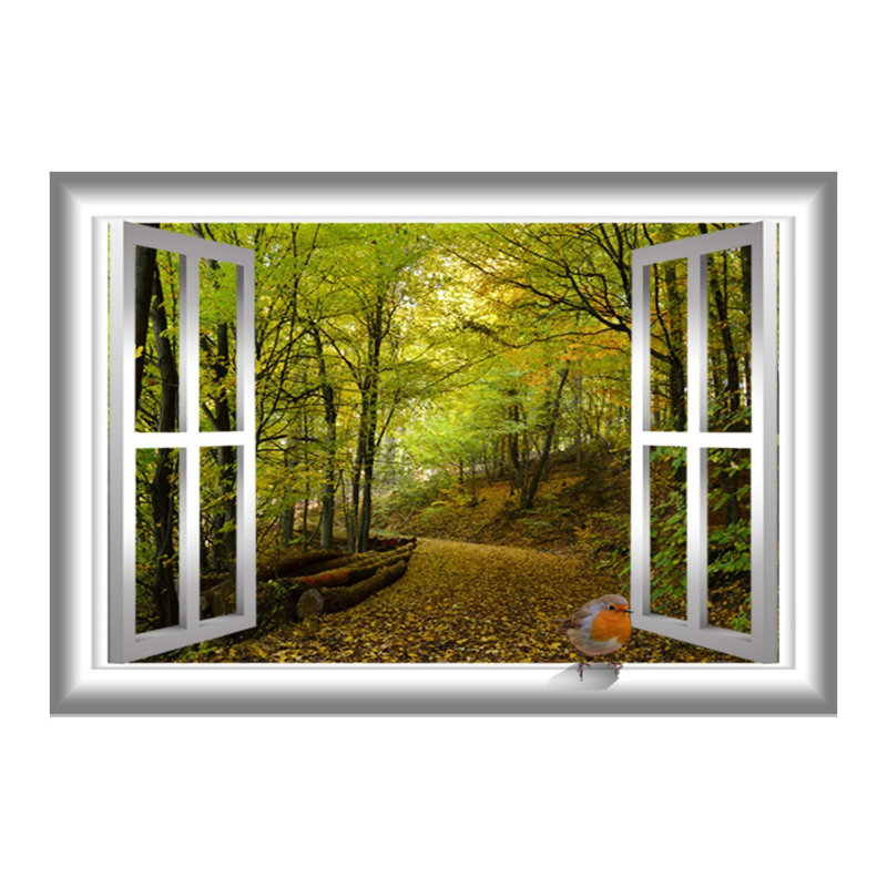 Décalcomanie murale pour fenêtre en effet 3d oiseau, H 18 po x l 22 po x p 0,01 po