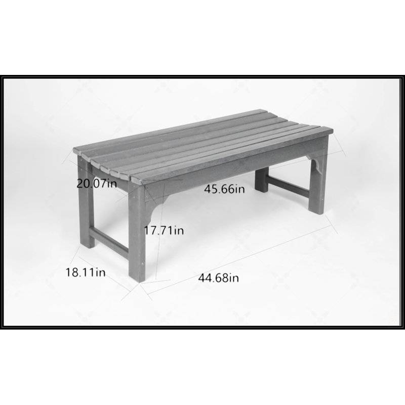 Banc Adirondack avec texture de bois, Noir
