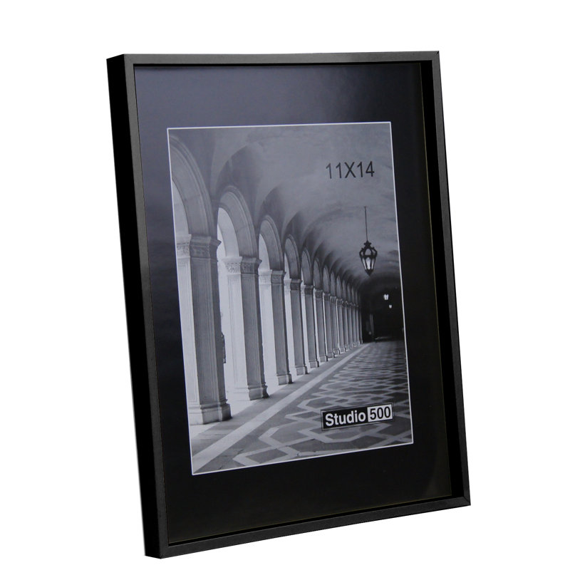 Wood Matte Picture Frame, Matte Black, 7" x 5"