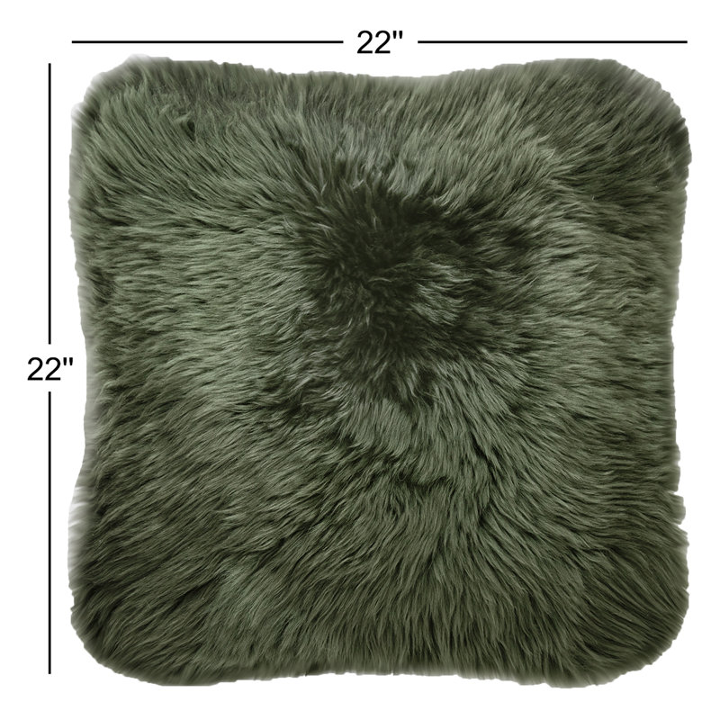 Fieldman Leather Reversible Throw Pillow, Cypress