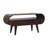 Walnut Curved Two Drawer Media Unit