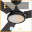 Ventilateur de plafond standard à DEL à 3 pales 56 po avec télécommande et ensemble d'éclairage inclus.