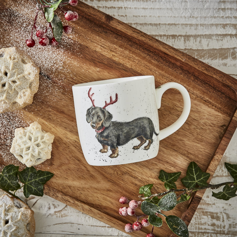 Classic Wrendale Designs, Dachshund Snow Mug