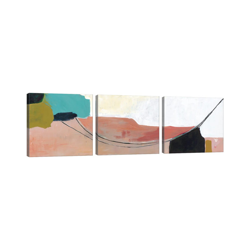 «Turning To Dawn Triptych», ensemble d'art mural sur toile tendue (ensemble de 3)