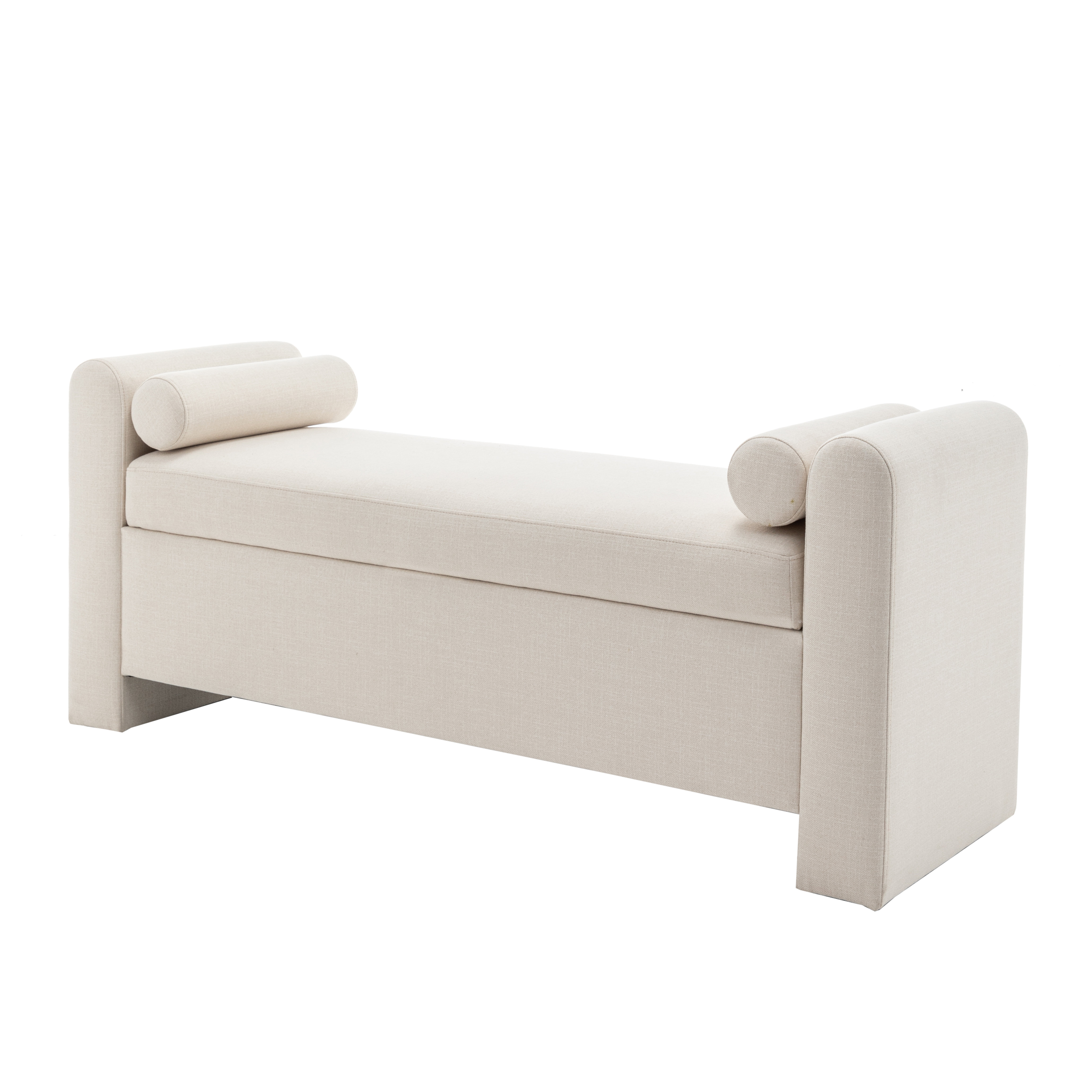 Hokku Designs Lataja Polyester Upholstered Storage Bench